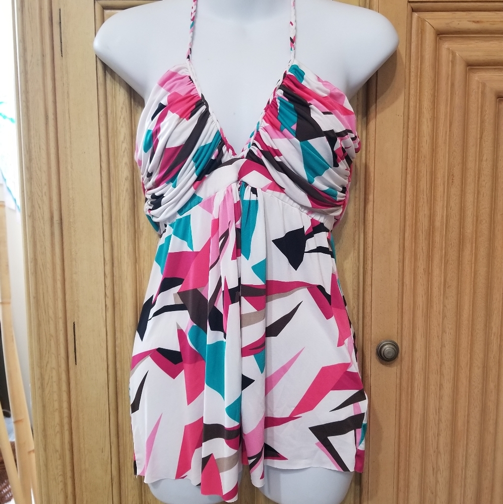Tbags losangeles geometric print top